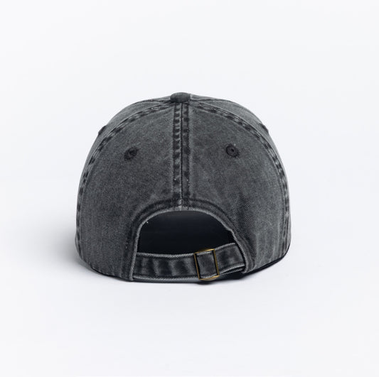 Corduroy Cap - Washed 6 Panel - Black
