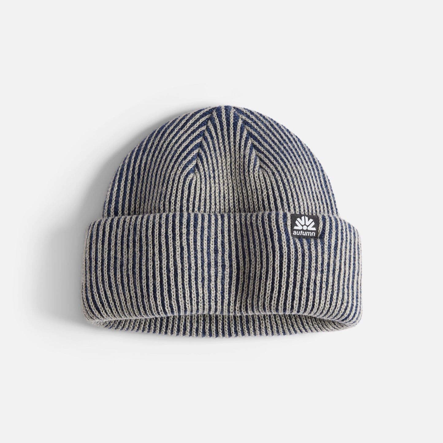 Autumn Beanie - Cord Double Roll - Navy