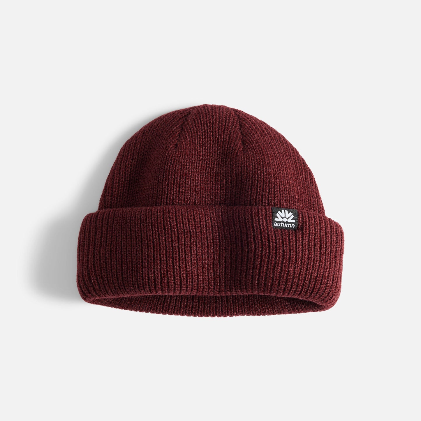 Autumn Beanie - Double Roll - Burgundy
