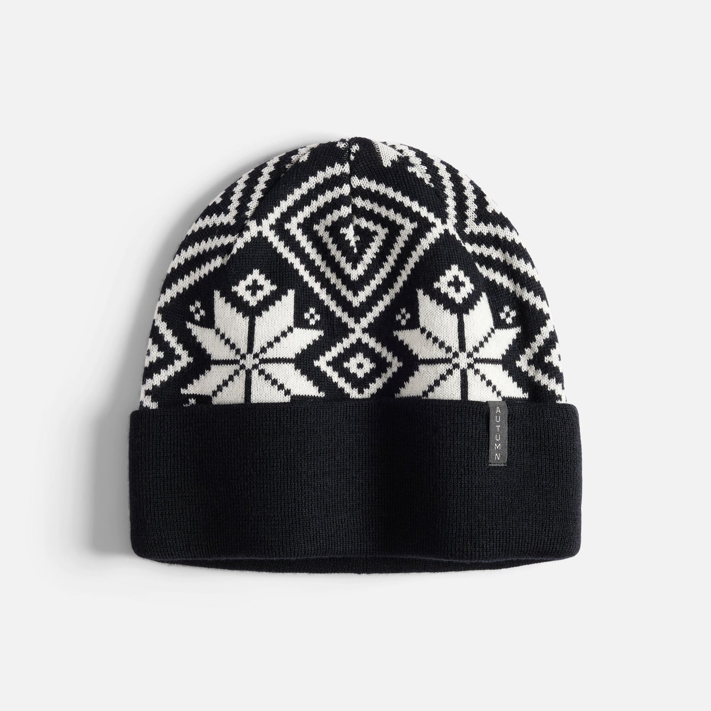 Autumn Beanie Nordic Knit black