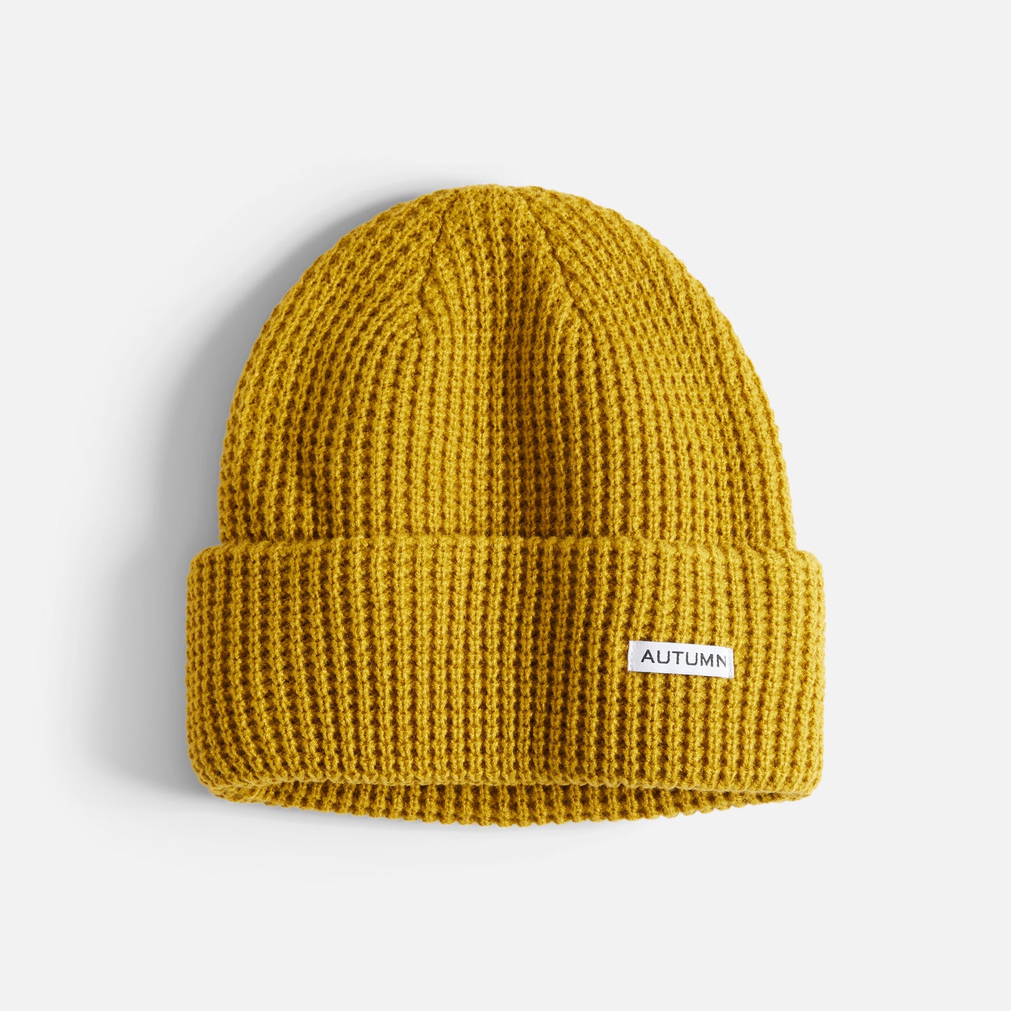 Autumn Beanie - Waffle - Olive Ochre