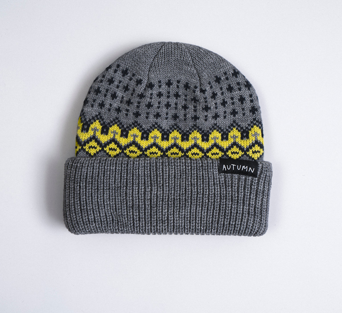 Autumn Beanie "Fairisle" cement