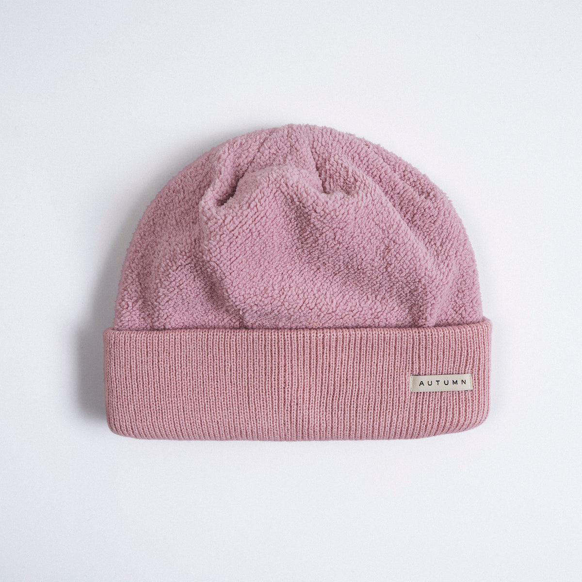 Autumn Beanie "Reverse Fleece" plum