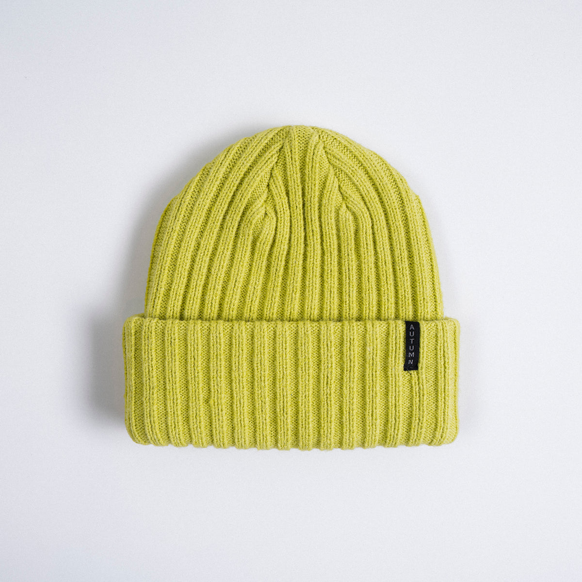 Autumn Beanie "Wide Wale" chartreuse