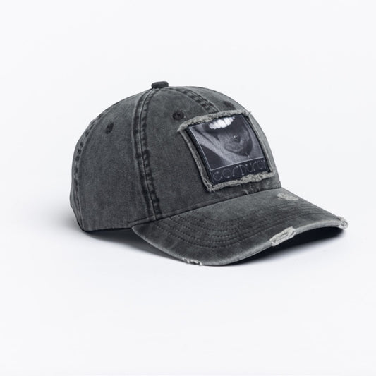 Corduroy Cap "Washed 6 Panel" Black