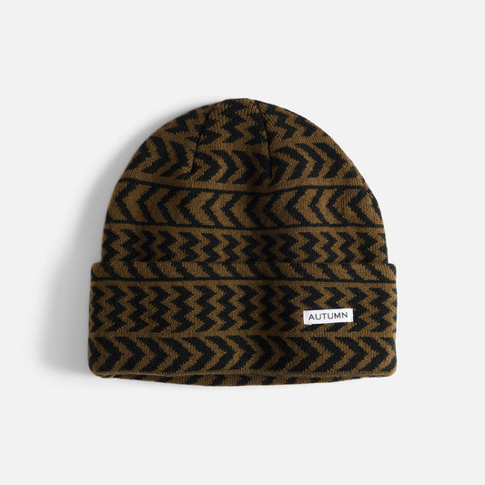 Autumn Beanie Chevron Army