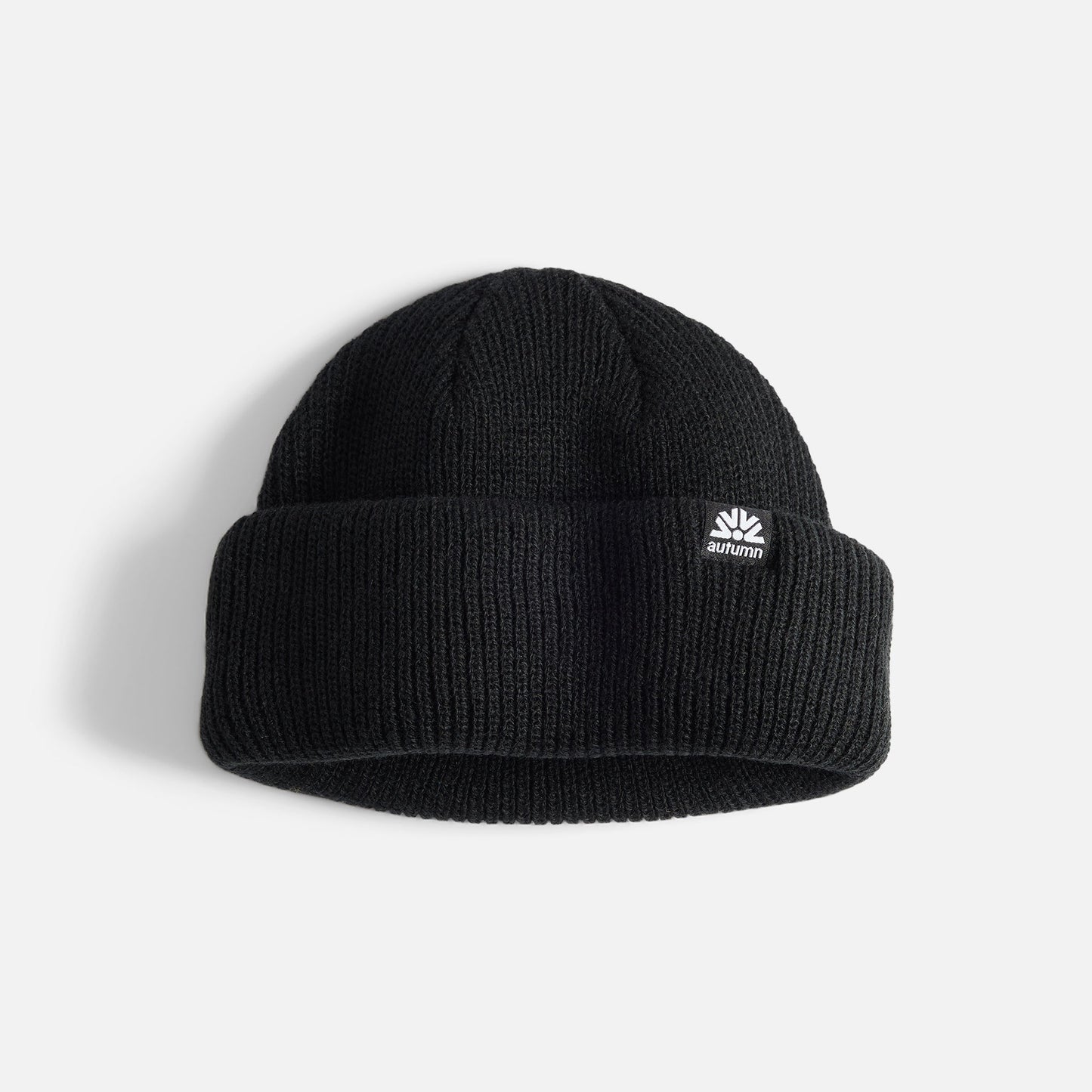 Autumn Beanie - Double Roll - Black