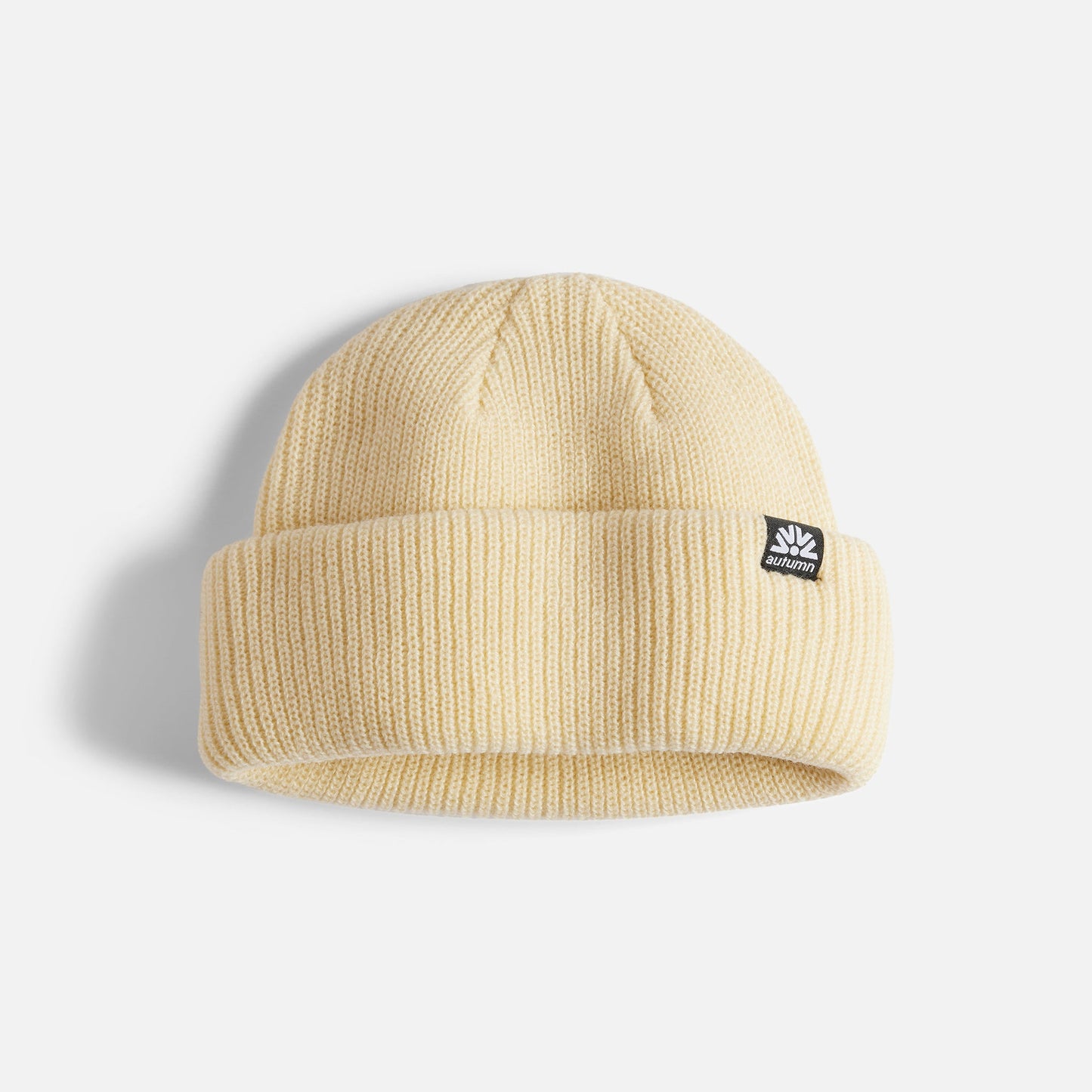Autumn Beanie - Double Roll - Eggshell