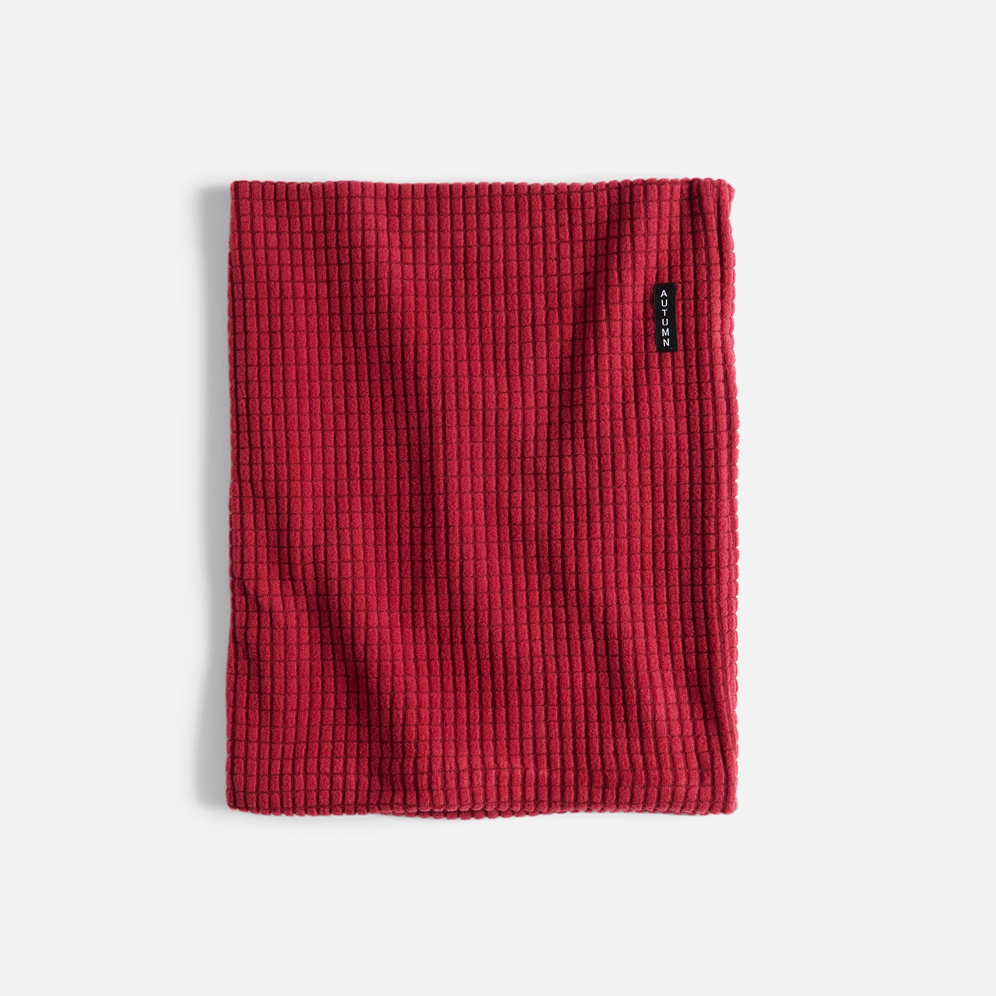 Autumn Gaiter - Grid Fleece Neck Gaiter - Burgundy