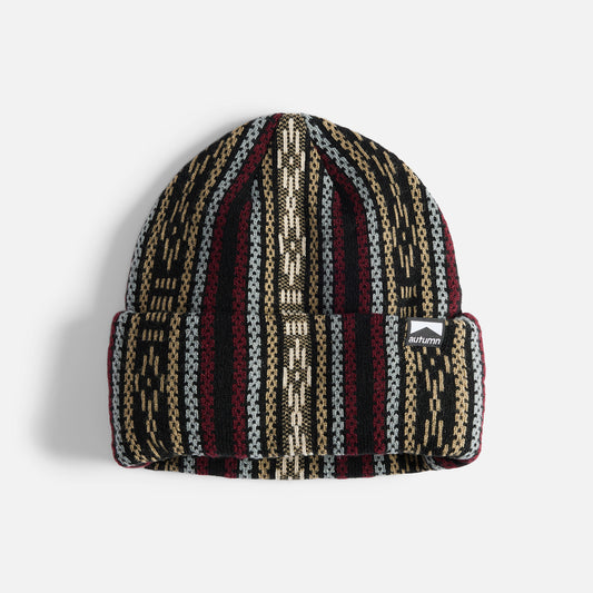 Autumn Beanie "Landscape" Merlot