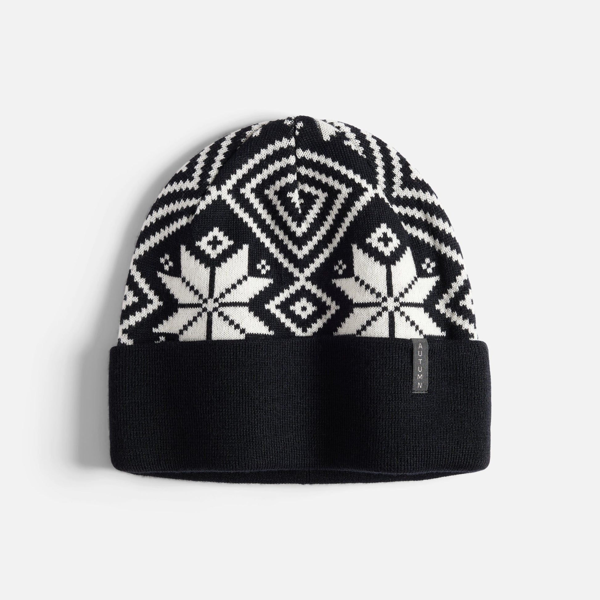 Autumn Beanie Nordic Knit black