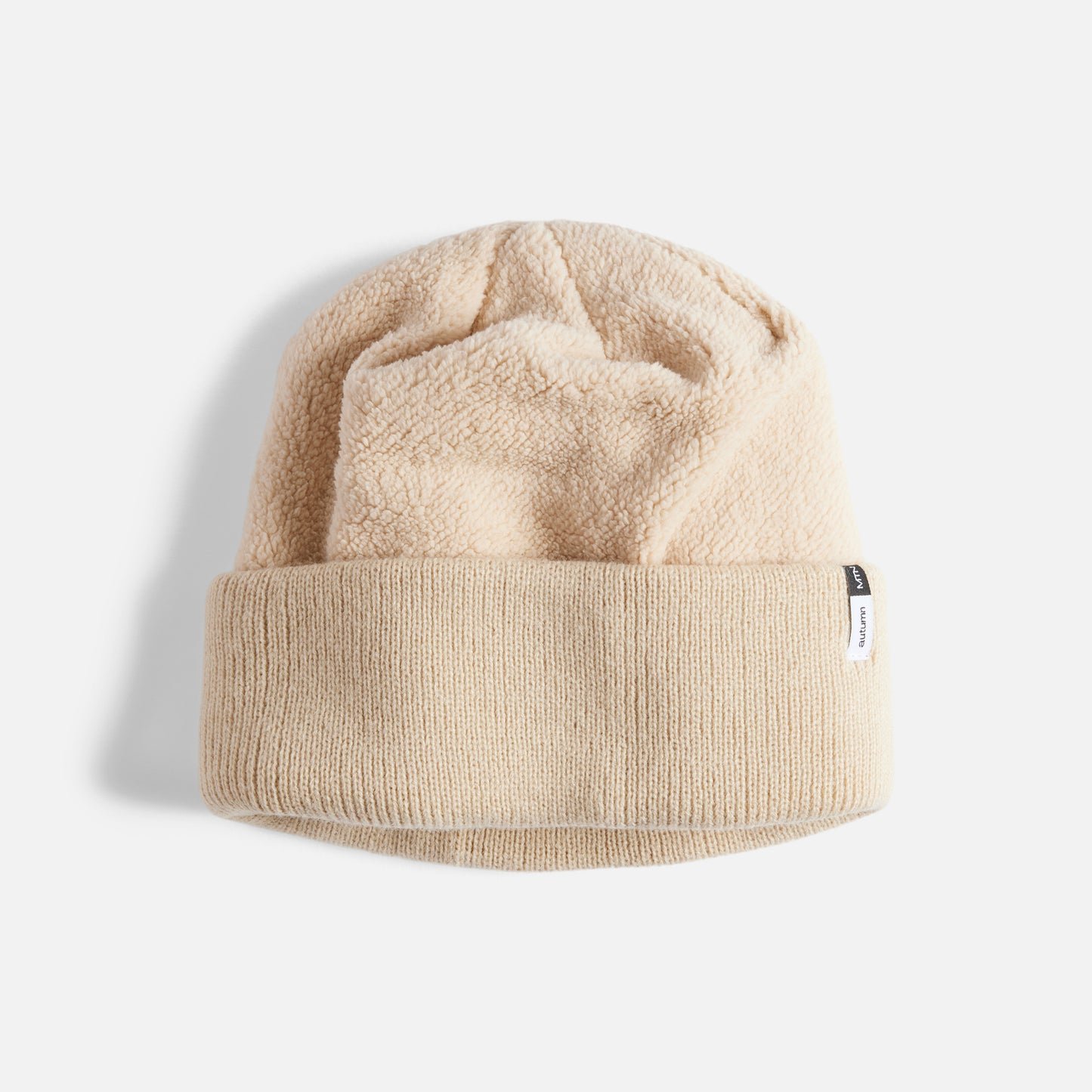 Autumn Beanie "Reverse Fleece" Natural