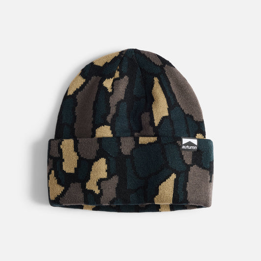 Autumn Beanie "Treebark" black