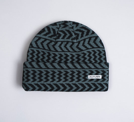 Autumn Beanie "Chevron" slate