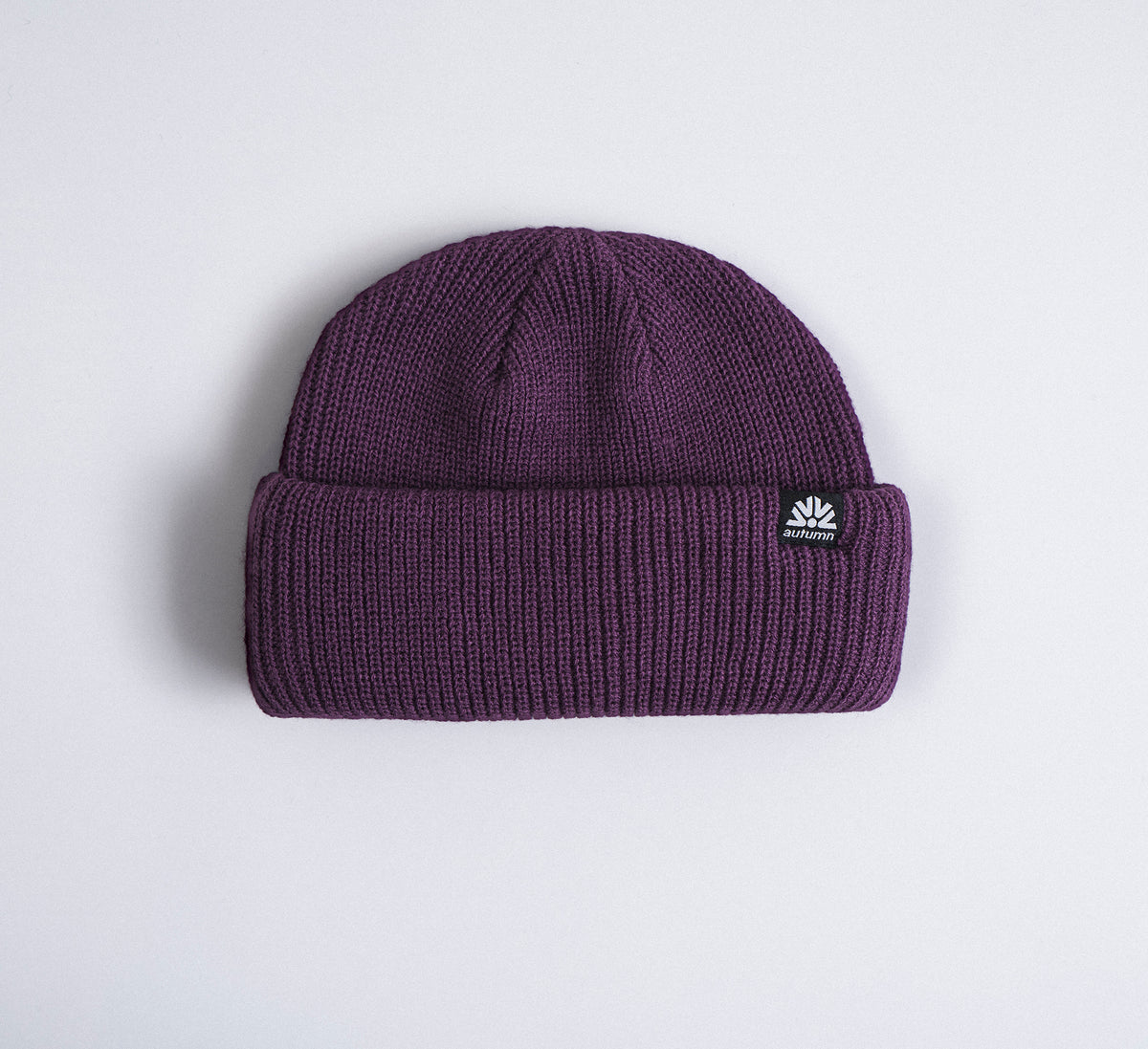 Autumn Beanie "Double Roll" plum