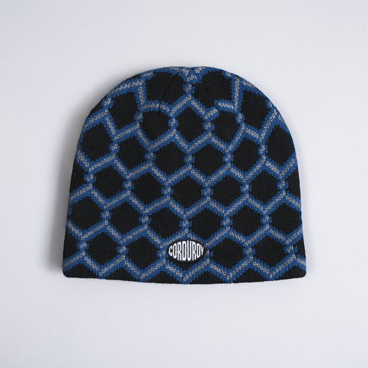 Corduroy Beanie "Keep Out Skully" black