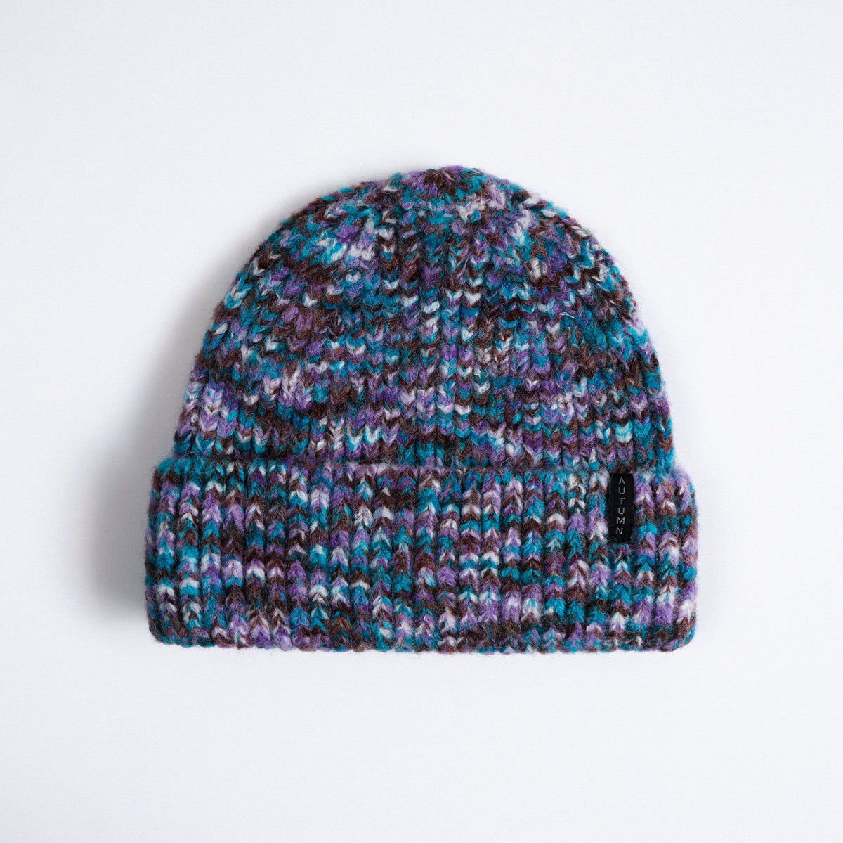 Autumn Beanie "Marble Knit" plum