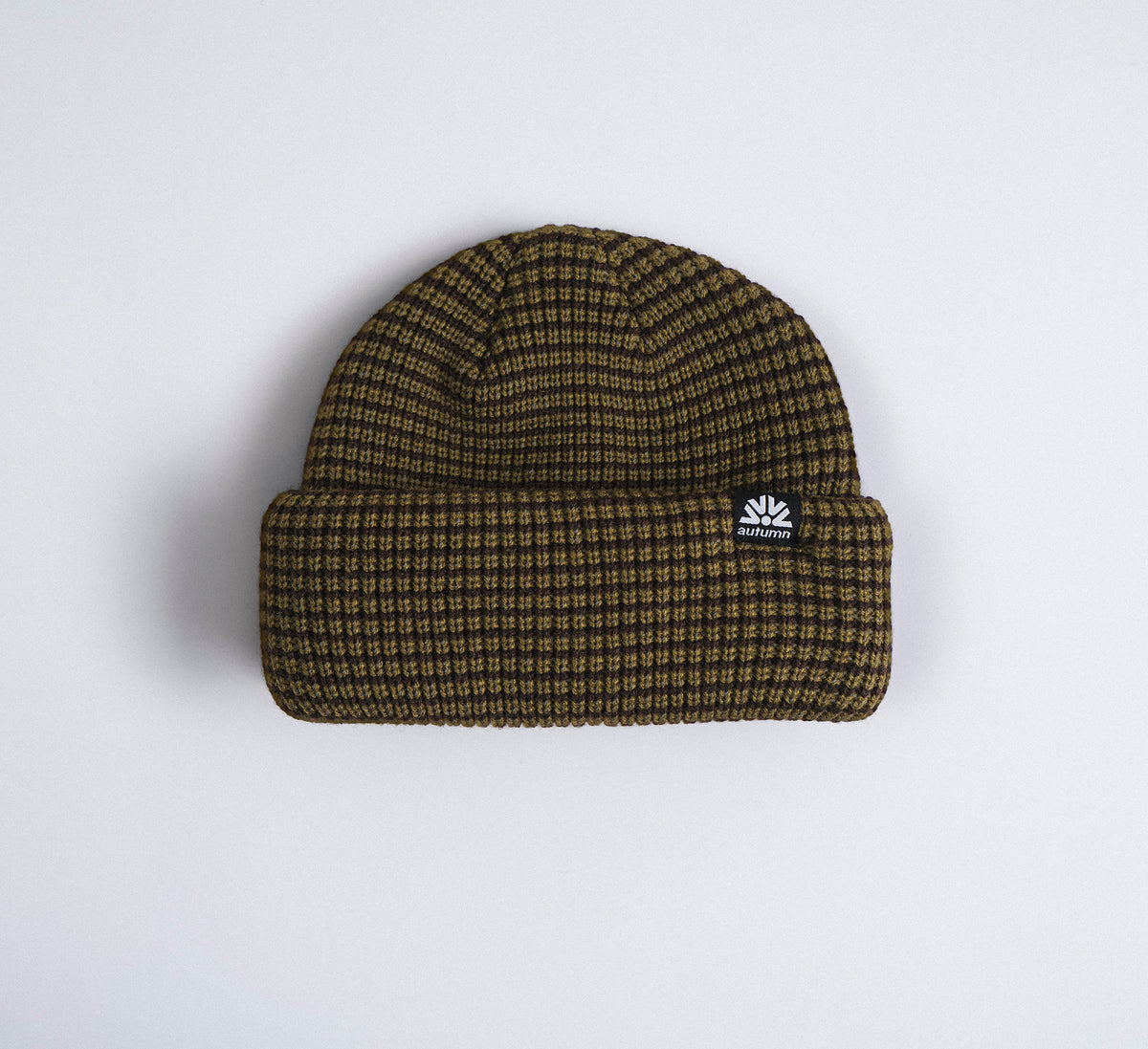 Autumn Beanie "Stripe Double Roll" fir