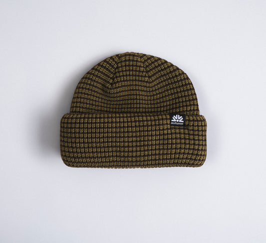 Autumn Beanie "Stripe Double Roll" fir